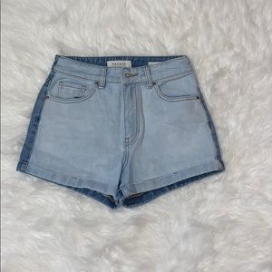 High waisted denim shorts